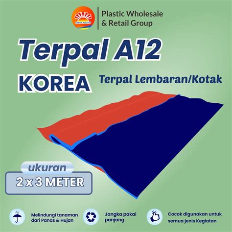 Jual Terpal Plastik Ukuran X Type A Biru Oren Korea Diamond