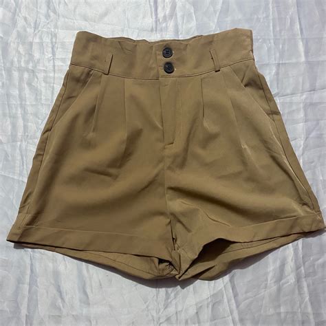 HIGH WAISTED NUDE BROWN COTTON SHORTS Women S Fashion Bottoms Shorts On Carousell