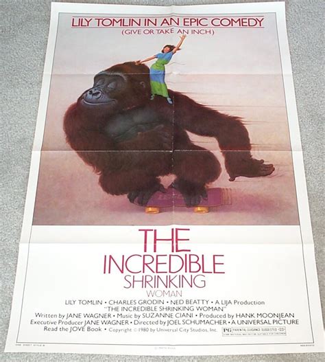 Original the INCREDIBLE SHRINKING Woman Movie Poster, 1981, Lily Tomlin ...