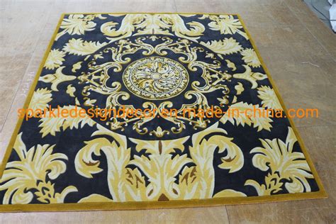 Customized High Quality Hand Tufted Carpets V Ersace Medusa Wool Rugs