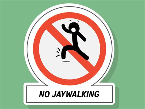 No Jaywalking sign by Kenneth wong wei liang on Dribbble