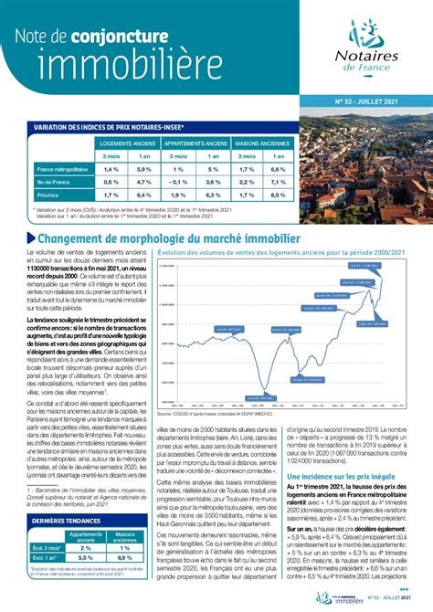 Note de conjoncture immobilière n52 Juillet 2021 CALAMEO Downloader