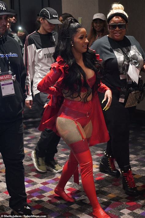 Cardi B slips into skintight PVC bra and knickers for Vegas gig | Bad ...