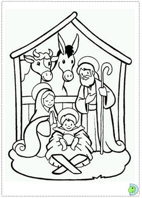 Manger Scene Coloring Pages - Coloring Home