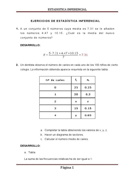 Ejercicios De EstadÍstica Inferencial