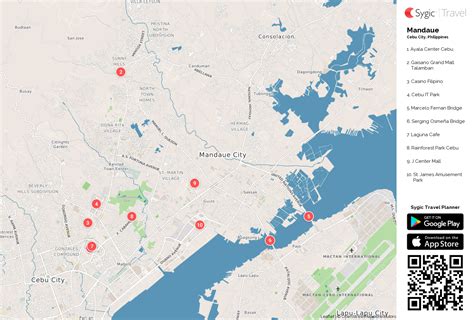 Mandaue City Printable Tourist Map | Sygic Travel