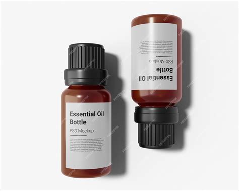 Premium Psd Essential Oil Bottle Packaging Mockup