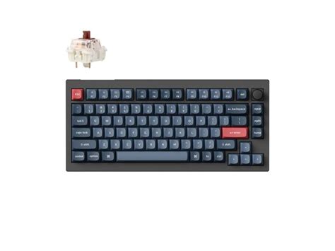 Keychron V Max Qmk Via Wireless Rgb Hot Swap Jupiter Brown Carbon Black Tastatur Nordisk