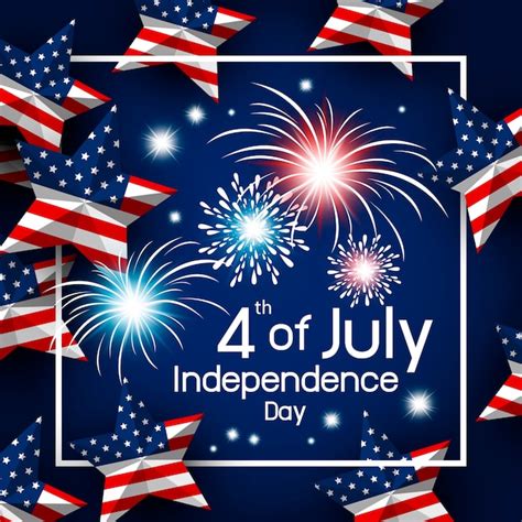 Estados Unidos De Julio Feliz D A De La Independencia Ilustraci N