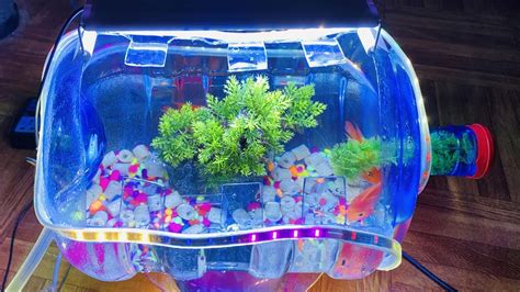 Diy How To Make Fish Tank At Home Ideas Aquarium Of Plastic Bottle