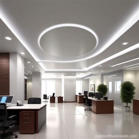 Office Interior Ceiling Plan Design | Stable Diffusion Online