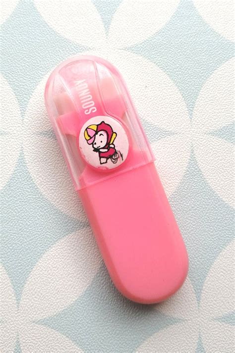 80s Vintage Eraser Gomme Soundy Pink Plastic Case Etsy