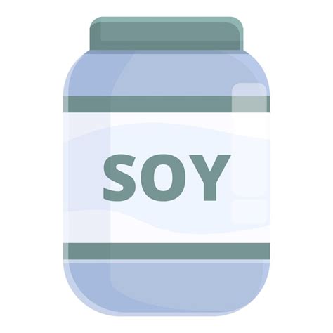 Premium Vector Soy Powder Jar Icon Cartoon Vector Vegan Food