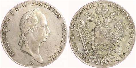 Österreich Taler 1825 G Franz II I 1792 1835 Sehr schön MA Shops