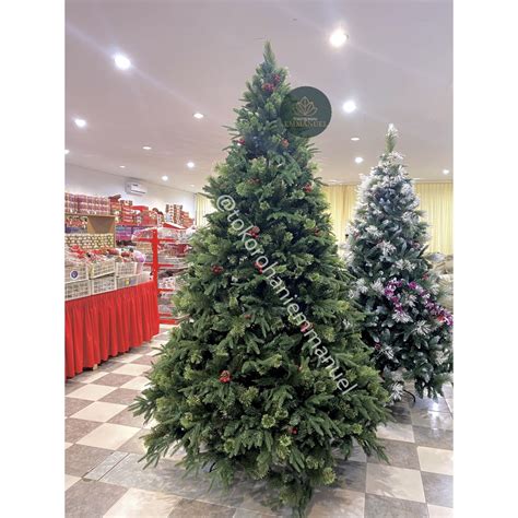 Jual Pohon Natal Import Premium Hijau Polos Cherry Pinus 120cm Pohon