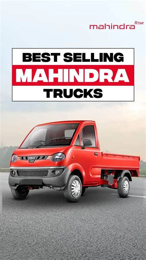 Top 5 Selling Mahindra Trucks In India