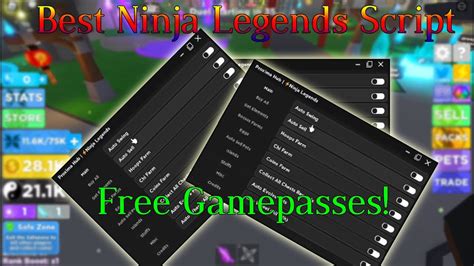 Ninja Legends OP Script Get All Swords Free Gamepasses Autofarm Boss