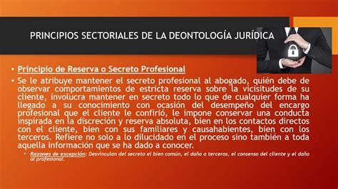 Principios Sectoriales Deontolog A Jur Dica Youtube