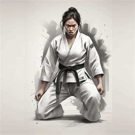 Premium Vector Illustration Jiu Jitsu Women