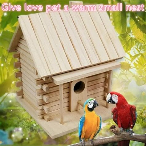 NEW Wood Birds Nest Box New DIY Breeding Parrot Cockatiels Swallows