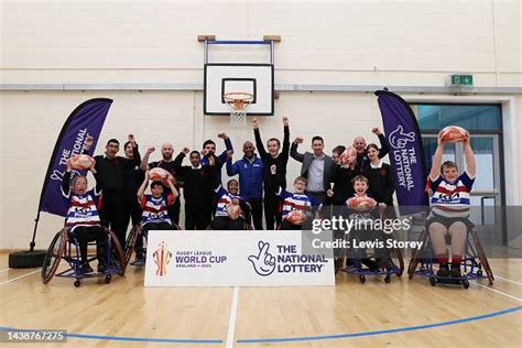 Pupils Staff And Members Of Rochdale Hornets Pose For A Group News