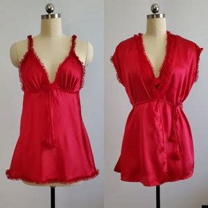 1980s Red Lingerie Set By Cinema Etoile Seductive Wear 80s Lingerie 80 S Women S Vintage Size