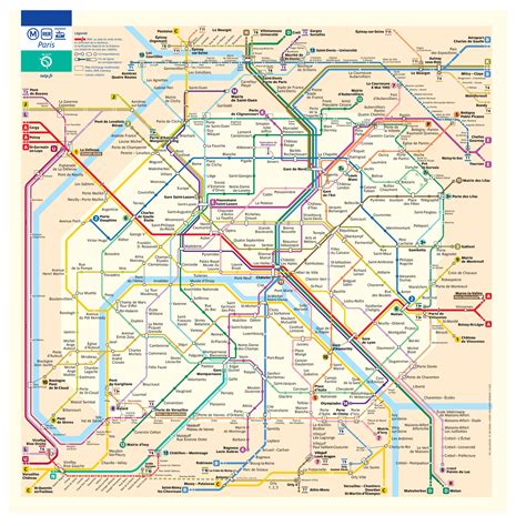 Plan Du M Tro De Paris Rer Tram Et Bus