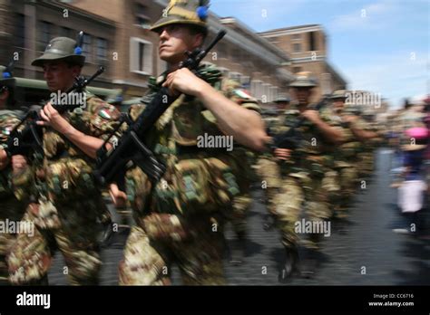 Soldiers Marching At The 2nd June Parade In Rome Italy Stock Photo Alamy