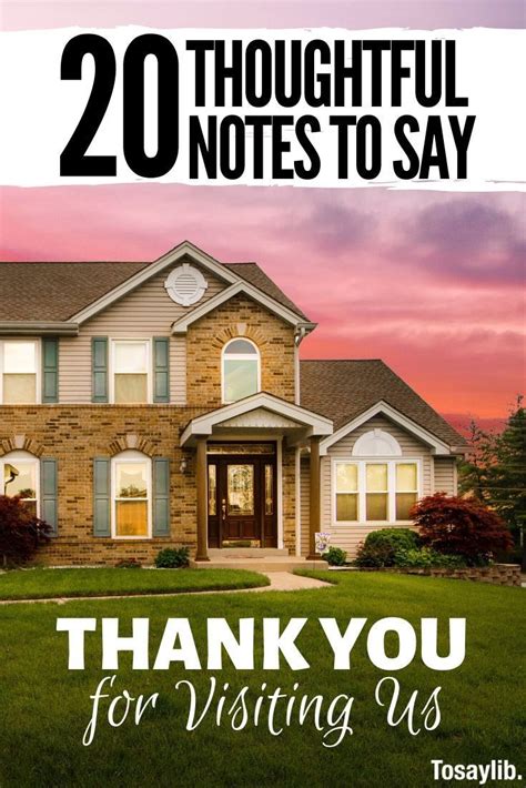 Thoughtful Notes To Say Thank You For Visiting Us Thank You Quotes