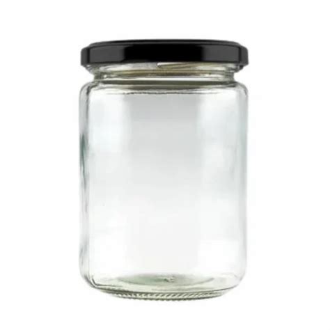 350ml Clear Glass Food Jar With 70mm Black Lug Cap At Best Price In