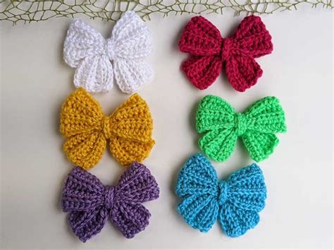 Free Crochet Butterfly Hair Bow Pattern For Beginners Crochet Bits