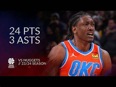 Jalen Williams Pts Asts Vs Nuggets Season Youtube