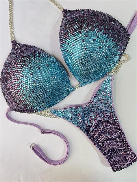 Npc Bikini Competition Suit Degrade Astral Blue Gem