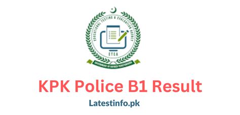 ETEA B1 Result 2023 KPK Police Announced