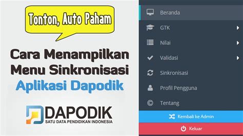 Update Dapodik C Cara Menampilkan Menu Sinkronisasi Dapodik