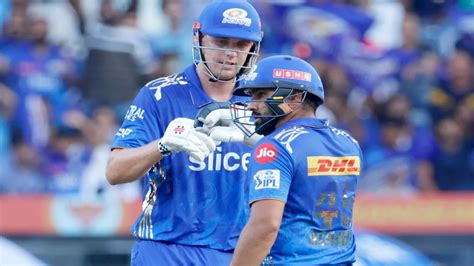 IPL 2023 MI Vs SRH Cameron Green S Ton Fifty From Rohit Take MI A