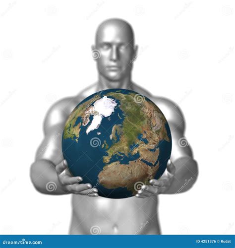 Man Holding Earth Stock Illustration Illustration Of Globe 4251376