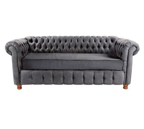 Sofá Chesterfield Luiz XV 1 80cm Suede Cinza Chumbo sala de estar