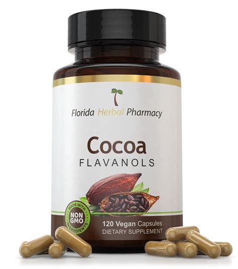 Florida Herbal Pharmacy, Cocoa Flavanols Extract Capsules 10:1 (120 ...