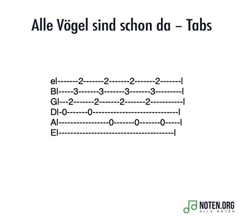 Alle Vögel sind schon da Text und Noten