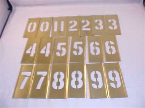 20 Brass Number Stencils 2 Each Numbers 0-9 Interlocking | Etsy