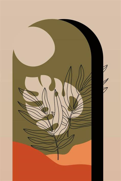 Monstera leaf wall art decoration poster 25860936 Vector Art at Vecteezy