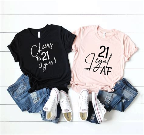 21st Birthday Shirt Birthday Party Tee 21th Birthday T Shirt Etsy