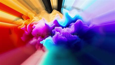 Abstract Motion Background With Vibrant Multi Colored Swirls Waves And