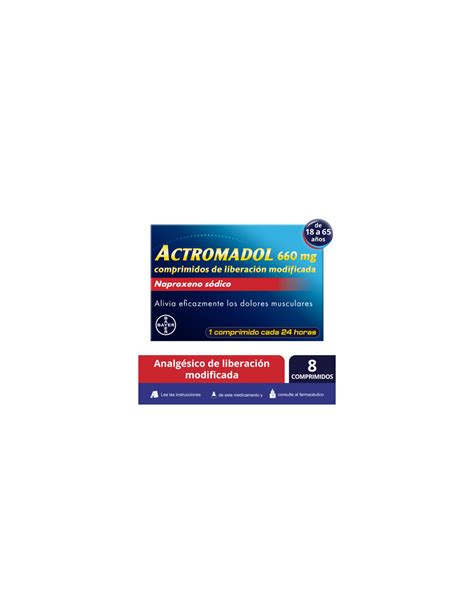 Actromadol 660mg 8 Comprimidos Vistafarma