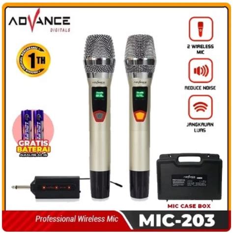 Mic Wireless Microphone Advance Mic Profesional Karoke Mic