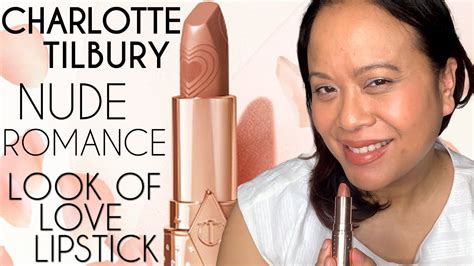 Charlotte Tilbury Look Of Love Lipstick Nude Romance TRY ON AND