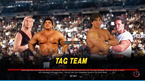 Windam And Muraco Vs The Can Am Connection Wrestlemania 3 Wwe 2k23