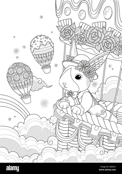 Hot Air Balloon Coloring Pages For Adults 2025