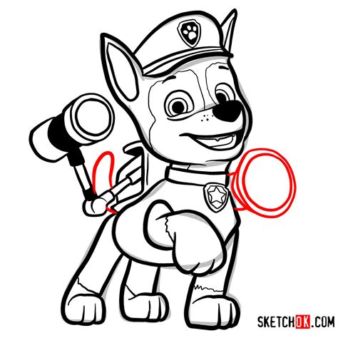 How To Draw Chase Paw Patrol